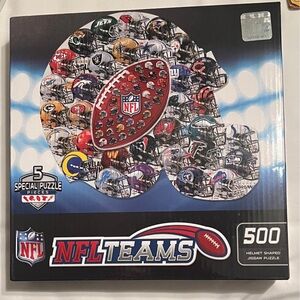 NFL Teams Helmet Jigsaw Puzzle - Multicolor